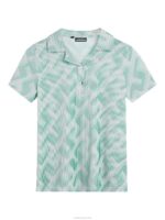 Solange 3D Ribbed Golf Polo Green 3D Bridge Monogram Women J.Lindeberg Clothing 66XF2590 - Image 4