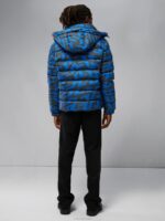 Sphere Print Down Jacket Bridge Swirl Blue Men J.Lindeberg Clothing 66XF2436 - Image 2