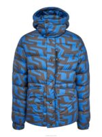 Sphere Print Down Jacket Bridge Swirl Blue Men J.Lindeberg Clothing 66XF2436 - Image 5