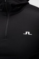 Stefan Hoodie Black Men J.Lindeberg Clothing 66XF576 - Image 4