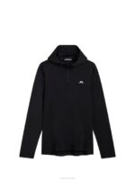 Stefan Hoodie Black Men J.Lindeberg Clothing 66XF576 - Image 5