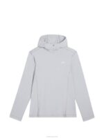 Stefan Hoodie Light Grey Melange Men J.Lindeberg Clothing 66XF575 - Image 5