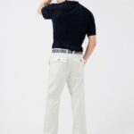 Stefan Ribbed Polo Navy Men J.Lindeberg Clothing 66XF2086