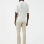 Stefan Ribbed Polo White Men J.Lindeberg Clothing 66XF2085