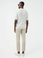 Stefan Ribbed Polo White Men J.Lindeberg Clothing 66XF2085