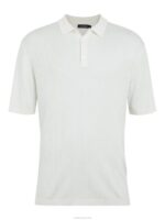 Stefan Ribbed Polo White Men J.Lindeberg Clothing 66XF2085 - Image 4