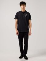 Strike Rib Jersey Polo Black Men J.Lindeberg Clothing 66XF2109 - Image 2