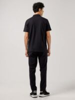 Strike Rib Jersey Polo Black Men J.Lindeberg Clothing 66XF2109