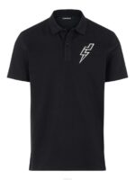Strike Rib Jersey Polo Black Men J.Lindeberg Clothing 66XF2109 - Image 4