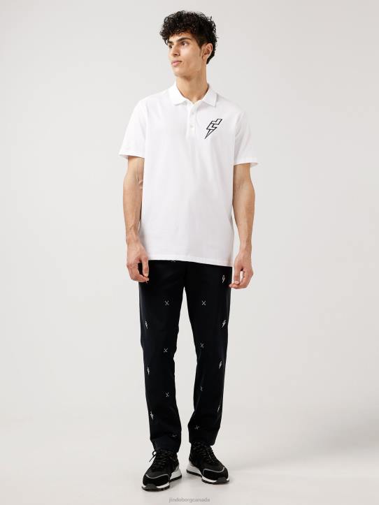 Strike Rib Jersey Polo Whisper White Men J.Lindeberg Clothing 66XF2108 - Image 3