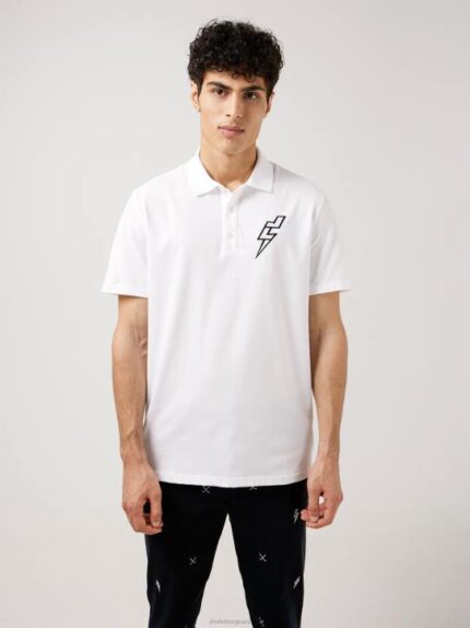 Strike Rib Jersey Polo Whisper White Men J.Lindeberg Clothing 66XF2108