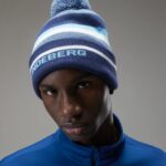 Stripe Beanie Navy Peony Men J.Lindeberg Accessory 66XF900