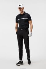 Stuart Stripe Pant Black Men J.Lindeberg Clothing 66XF463 - Image 2