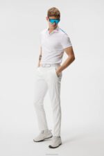 Stuart Stripe Pant White Men J.Lindeberg Clothing 66XF462 - Image 2