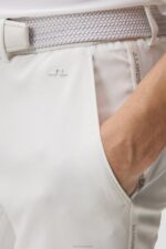 Stuart Stripe Pant White Men J.Lindeberg Clothing 66XF462 - Image 4