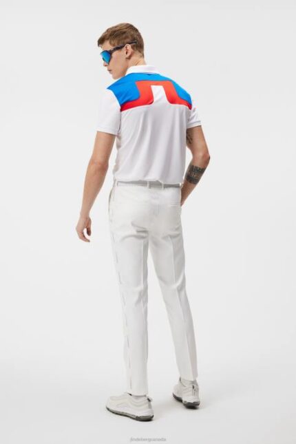 Stuart Stripe Pant White Men J.Lindeberg Clothing 66XF462