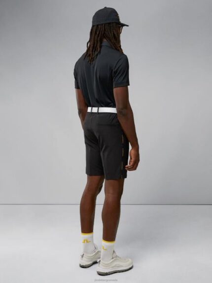 Stuart Stripe Shorts Black Men J.Lindeberg Clothing 66XF2174