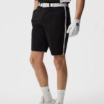 Stuart Stripe Shorts Black Men J.Lindeberg Clothing 66XF461