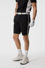Stuart Stripe Shorts Black Men J.Lindeberg Clothing 66XF461