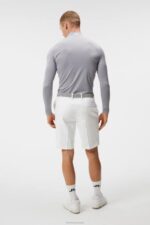 Stuart Stripe Shorts White Men J.Lindeberg Clothing 66XF398