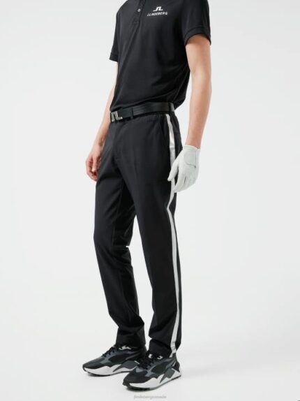 Stue Stripe Golf Pant Black Men J.Lindeberg Clothing 66XF2209
