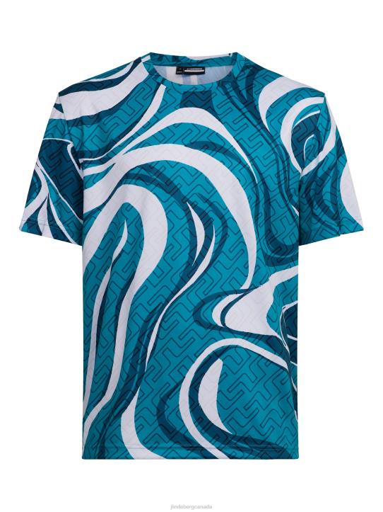 Swirl Bridge Mono T-shirt Swirl Bridge Monogram Men J.Lindeberg Clothing 66XF2148 - Image 4