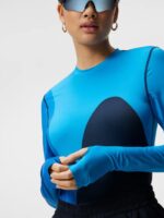 Swirl Long Sleeve Top Navy Women J.Lindeberg Clothing 66XF1415 - Image 3