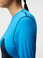Swirl Long Sleeve Top Navy Women J.Lindeberg Clothing 66XF1415 - Image 4
