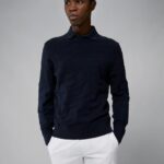Swirl Sweater Bridge Swirl Navy Men J.Lindeberg Clothing 66XF2346