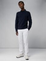 Swirl Sweater Bridge Swirl Navy Men J.Lindeberg Clothing 66XF2346 - Image 3