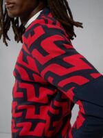 Swirl Sweater Bridge Swirl Red Men J.Lindeberg Clothing 66XF2347 - Image 4