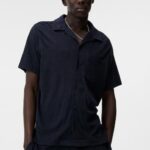 Ted Terry Resort Shirt Navy Men J.Lindeberg Clothing 66XF1035