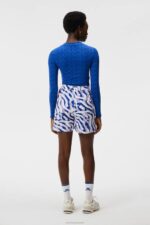 Tekla Crew Neck Top Blue Painted Bridge Women J.Lindeberg Clothing 66XF1392