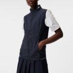 Tenley Vest Navy Women J.Lindeberg Clothing 66XF1930