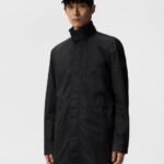 Terry Poly Coat Black Men J.Lindeberg Clothing 66XF927
