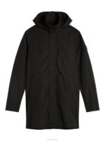 Terry Poly Coat Black Men J.Lindeberg Clothing 66XF927 - Image 6
