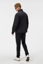 Theo Rain Jacket Black Men J.Lindeberg Clothing 66XF681