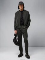 Thom Jersey Bomber Jacket Black Men J.Lindeberg Clothing 66XF2399 - Image 3