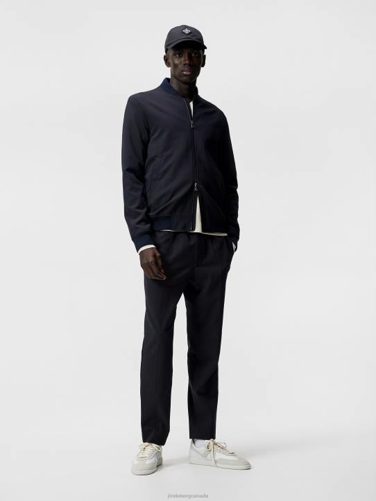 Thom Structured 2-Tone Bomber Navy Melange Men J.Lindeberg Clothing 66XF1217 - Image 2