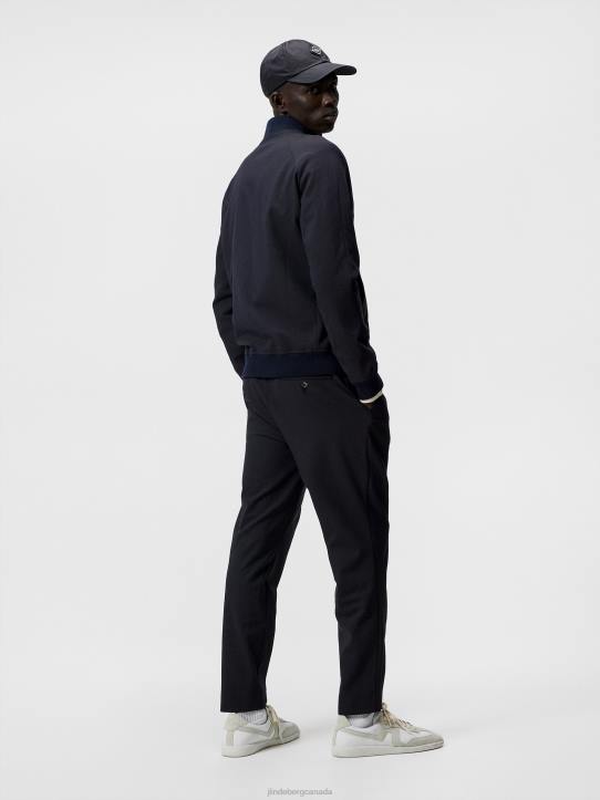 Thom Structured 2-Tone Bomber Navy Melange Men J.Lindeberg Clothing 66XF1217 - Image 1