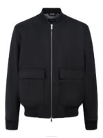 Thom Wool Twill Bomber Black Men J.Lindeberg Clothing 66XF2378 - Image 4