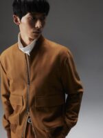 Thom Wool Twill Bomber Chipmunk Men J.Lindeberg Clothing 66XF2377 - Image 3