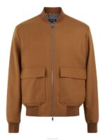 Thom Wool Twill Bomber Chipmunk Men J.Lindeberg Clothing 66XF2377 - Image 4