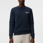 Throw Crew Neck Navy Men J.Lindeberg Clothing 66XF1039