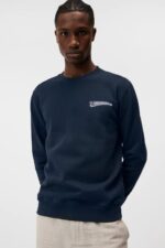 Throw Crew Neck Navy Men J.Lindeberg Clothing 66XF1039 - Image 4
