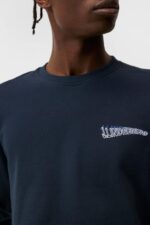 Throw Crew Neck Navy Men J.Lindeberg Clothing 66XF1039 - Image 5