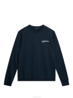 Throw Crew Neck Navy Men J.Lindeberg Clothing 66XF1039 - Image 6