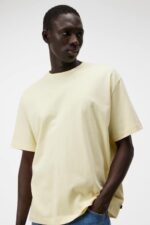 Tjorn Boxy Heavyweight T-shirt Pear Sorbet Men J.Lindeberg Clothing 66XF943 - Image 4