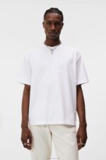 Tjorn Boxy Heavyweight T-shirt White Men J.Lindeberg Clothing 66XF944