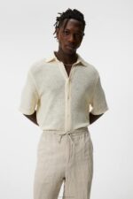 Torpa Airy Structure Shirt Cloud White Men J.Lindeberg Clothing 66XF945